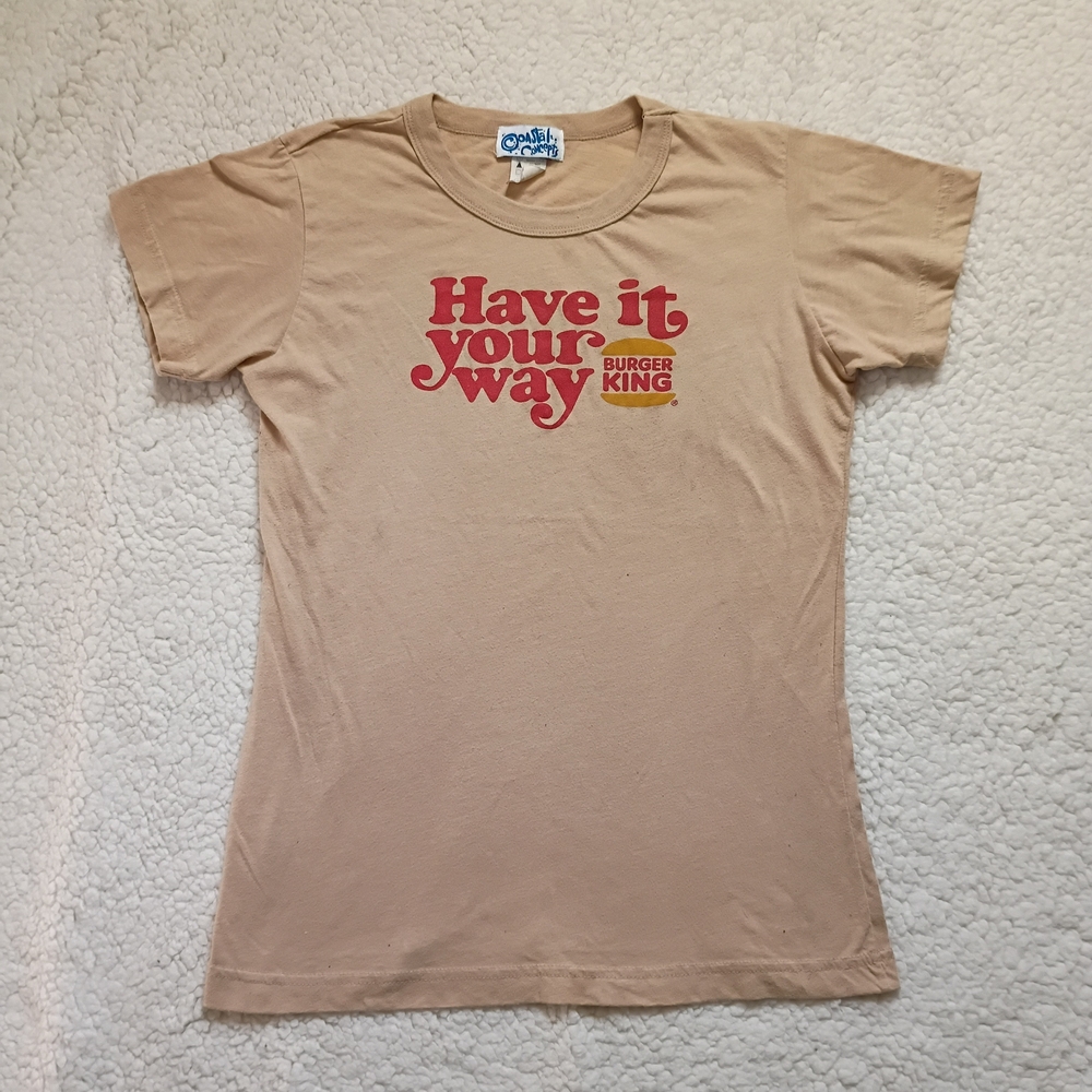 Coastal Concepts Burger King Tan Vintage Style Woman's T-Shirt